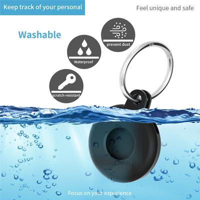 Soft Liquid Silicone Protective Case For Apple Airtag Tracker Protective Sleeve Locator Hangable Keychain Cover Airtag Accessory