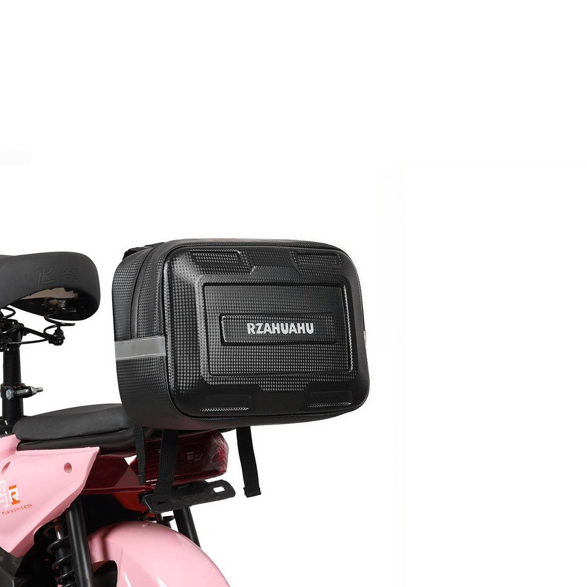 

Large Capacity Bike Tail Bag Reflective Motorcycle Rear Hanging Bag for Storgae чёрный