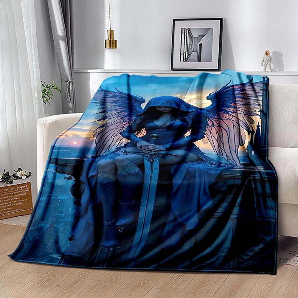 Gothic Style Blanket Soft Warm Cozy Suitable for Office Chair Bedding Chair for All Occasions Modern Gift for Travel Home Birthdays