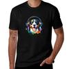 Appenzeller Sennenhund Met Koptelefoon T-shirt Moderne Stijl Print T-shirt