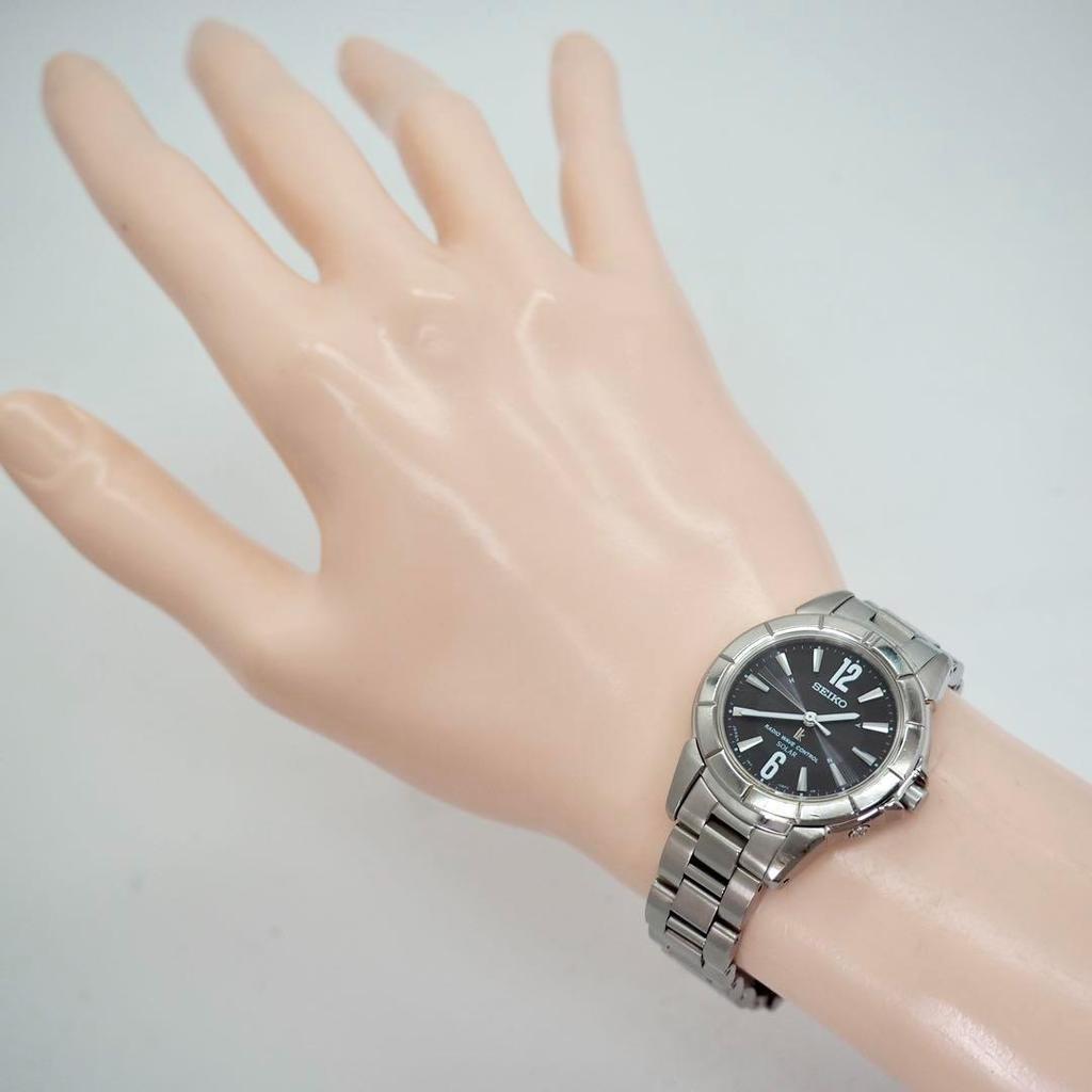 [USED] 216 SEIKO LK Lucia Watch, Radio-Controlled Solar, Black, Women's