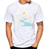 Funny Men Natural Scenery Print T-Shirt Men's Breathable Short Sleeve Tee Crew Neck Sports Tee Top Summer Male Clothing