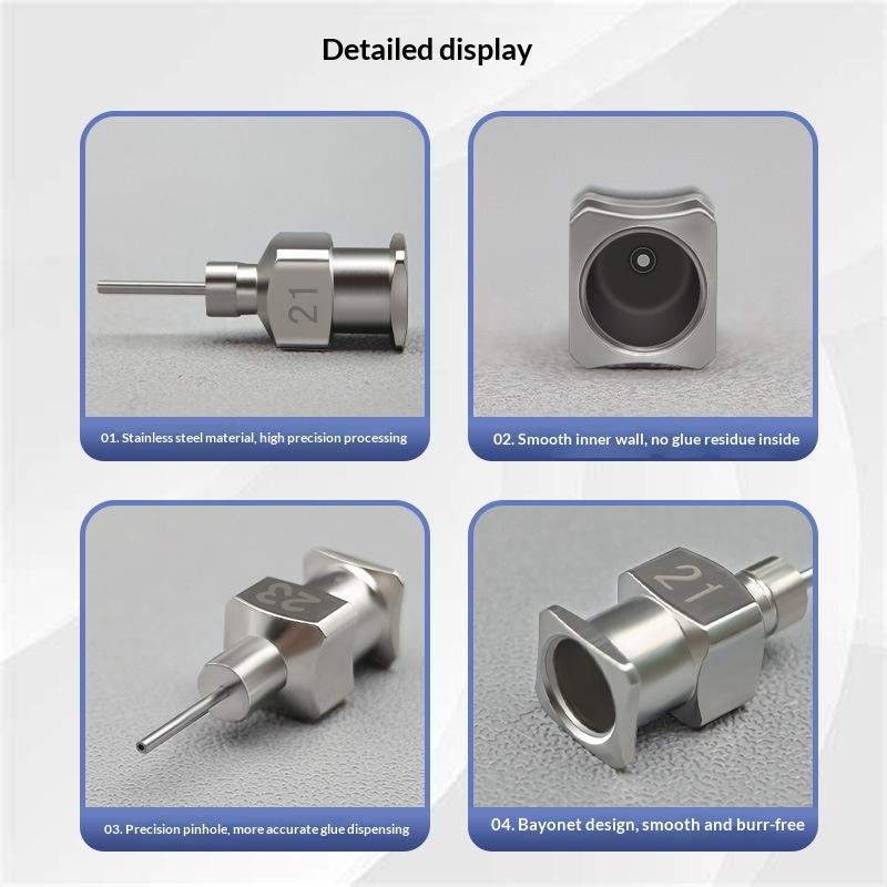 38mm Glue Needle Tube 1.5 Inch Metal Dispensing Nozzle for Thick Liquids Flexible Use for Home Improvement Projects