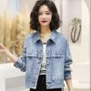 Denim Coat Women's Spring and Autumn New Korean Version Loose and Fashionable Foreigner Short Style Simple Letter Embroidery Top Fashion