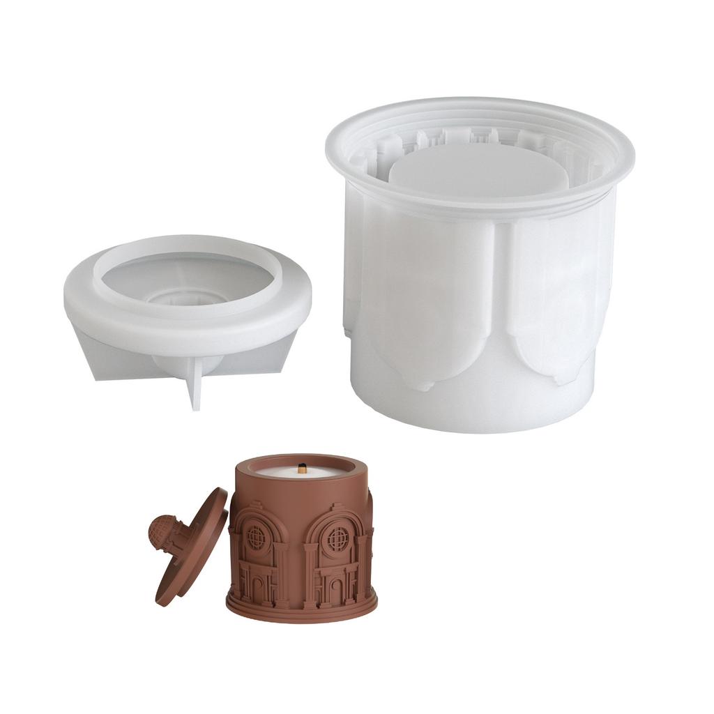 House Mould Silicone Tray for Epoxy Resin Castes House Jewelry Plate Candle Holder Art Craft Supplies Home Decoration