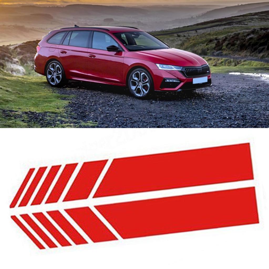 2 st Bakspegelklistermärken för bil Säkerhet Enkla Reflekterande klistermärken för bil för Dörrskydd Fönster