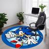 1pc Sonic Adventure Office Round Area Rug, Indoor Mat Suitable For Office, Under Office Chairs Bedroom Living Room Home Decor, Room Deco