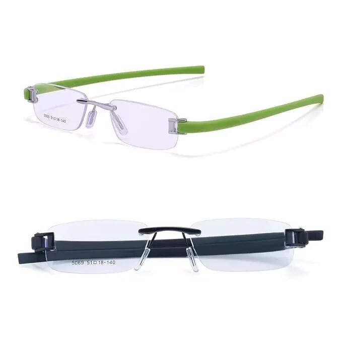 Очки RSINC Combo Rimless Frame для унисекс Черный Черно-серебристый Зеленый ярлык A1 JL166991791563