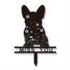 Metal French Bulldog Memorial Stake, Pet Grave Marker Sign, Sympathy Gift for Lost Dog, Outdoor Garden Decor Plaque