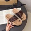 Muffin Thick-soled Metal Cover Toe Slippers Women's Outer Wear Summer New Korean Version of Casual Beach Cool Slippers