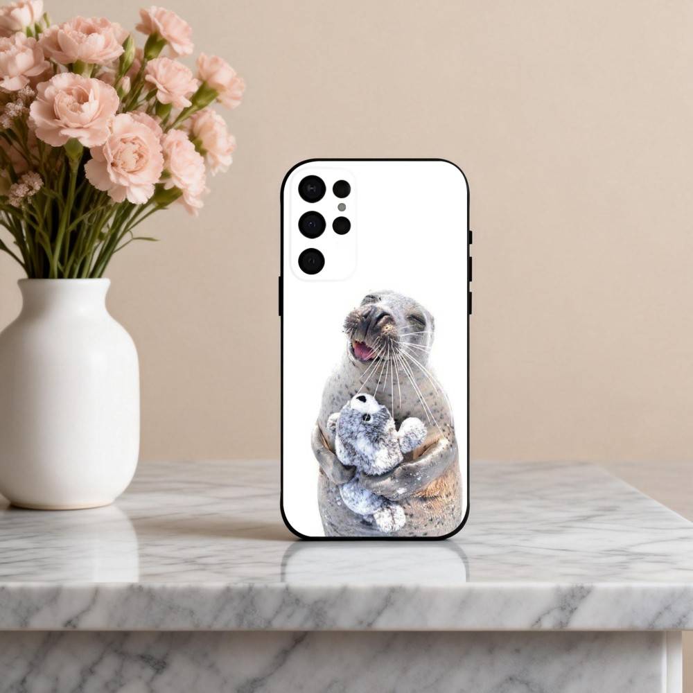 S-Seal F-Funny C-Cute Phone Case For Samsung S25,S24,S21,S22,S23,S30,Ultra,S20,Plus,Others Soft Black Case