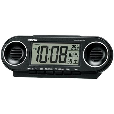 Clock Alarm Clock Radio Digital Loud Volume PYXIS RAIDEN Black Metallic NR531K SEIKO