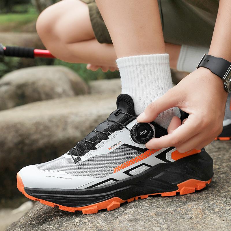 Men's waterproof outdoor hiking shoes all-terrain off-road running shoes swivel buckle sneakers