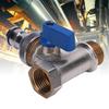 Quarter Turn Ball Valve Tee Connector Brass Angle Stop Valve G1/2 DN15 Female And Male Thread NPT 3/8 Inch 15mm Interface