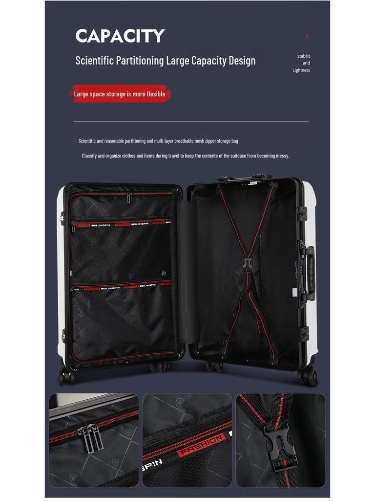 Men's Sturdy Thickened Travel Trolley Suitcase with Silent Wheels (2025 Model)