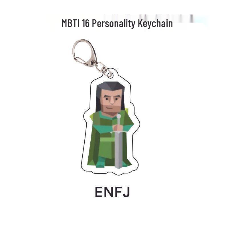 MBTI 16 Personality Acrylic Keychain Standee - Classic Style Character Ornament