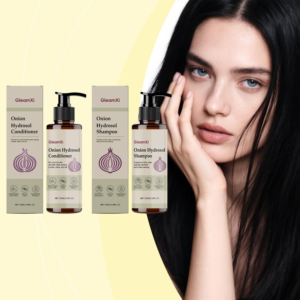 GleamXi Zwiebel Glättendes Shampoo - Sanfte Feuchtigkeitsspendende Haarpflege, Weich und Glatt Sauber, 500ml