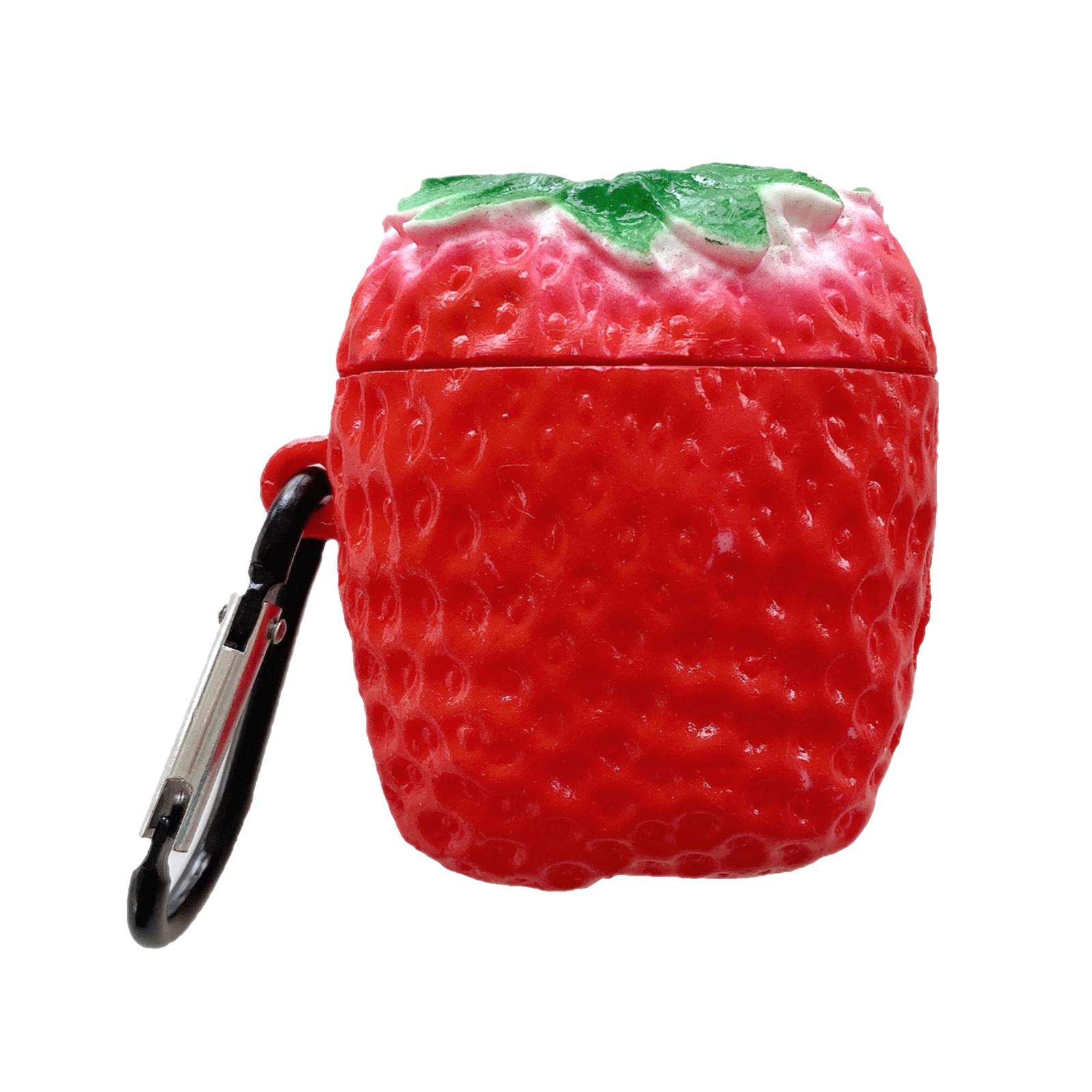 

Мягкий силиконовый чехол для наушников с 3D-мультяшной клубникой для совместимых с Blueooth наушников, защитный чехол для наушников, аксессуар 2