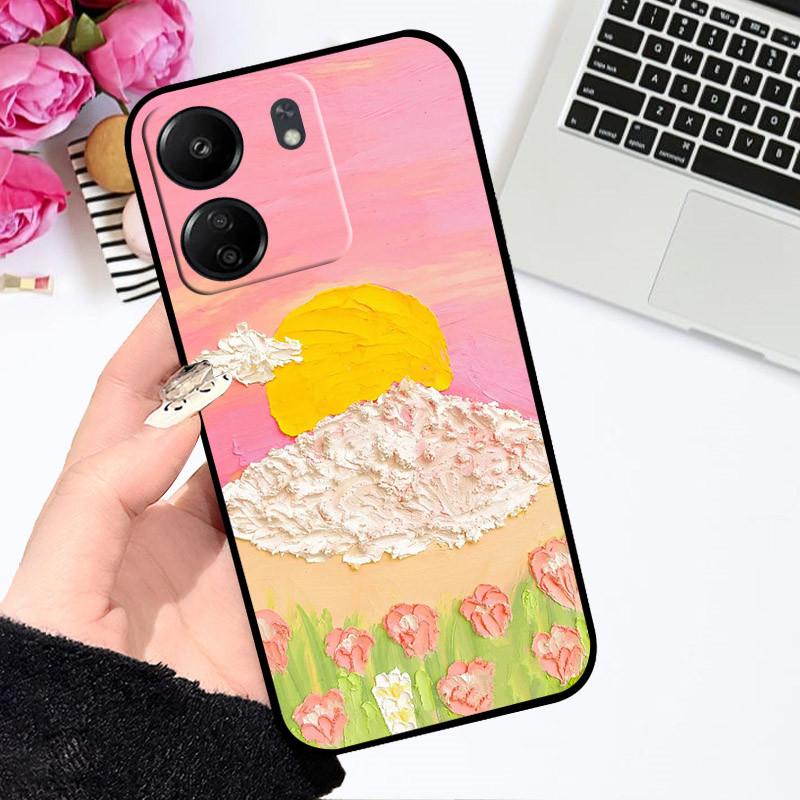 For Xiaomi Poco C65 Case Redmi 13C 4G Cute Cartoon Cover Soft Silicone Phone Case For Xiaomi Redmi 13C Poco C65 C 65 Bumper