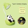 Panda Night Light LED Desk Nightstand Reading Lamp with Drawer Dimmable Rechargeable Panda Table Lamp for Kids' Room Bedroom