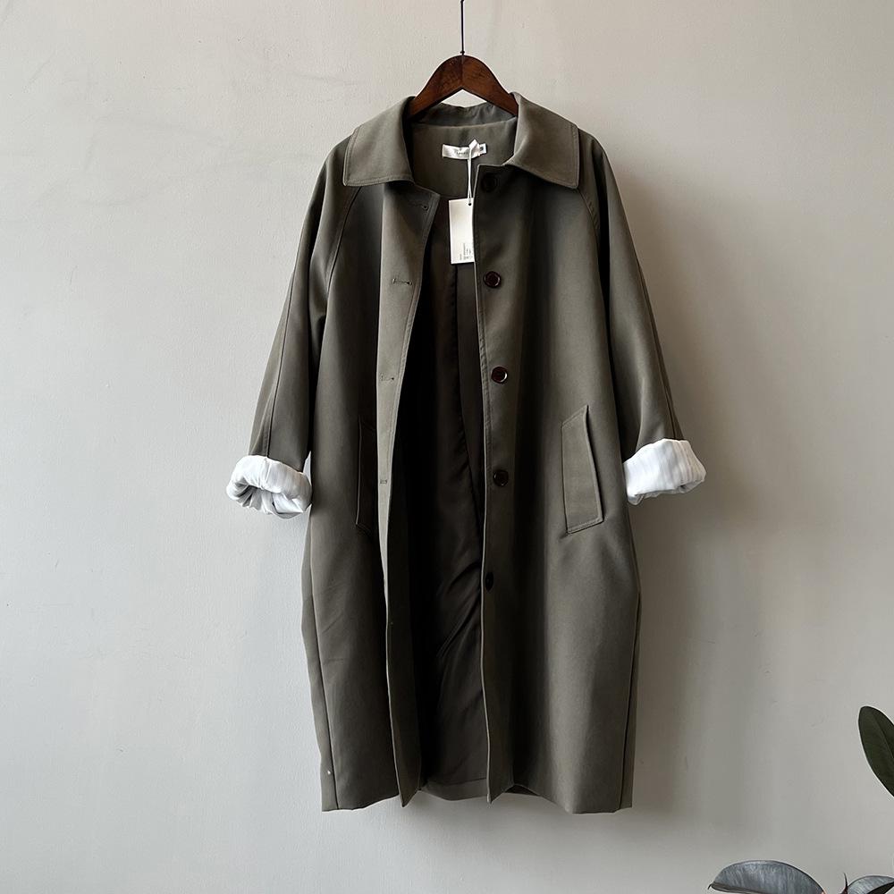 Yan Shuang Women's Korean Style Casual Trench Coat - Autumn Loose Fit Mid-Length Jacket (80861)