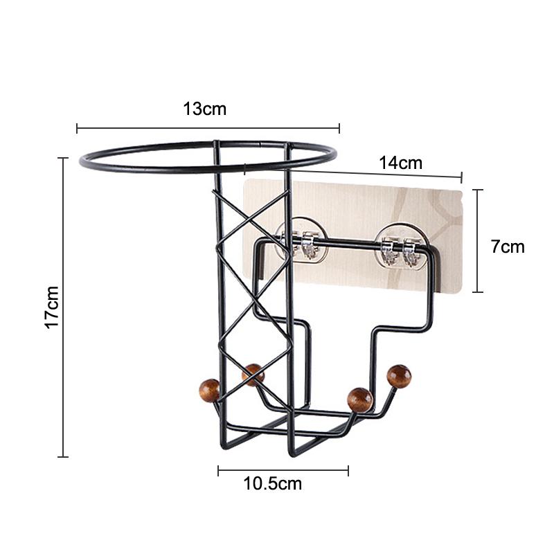 Wall Mounted Motorcycle Helmet Holder Display Stand Hanger Support Rack 4Pcs Hooks For Coats Hats Caps Punch Free Multipurpose