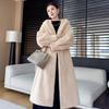 Winter New Warm Jacket Velvet Mink Coat Women's Whole Mink Environmentally Friendly Mink Fur Mid-length Coat