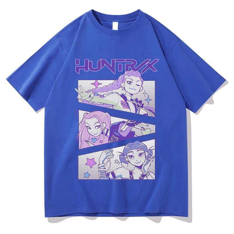 Trend Loose Tops Unisex Street Hip Hop Fashion Casual T-Shirt Anime K-Pop Demon Hunters Tees Harajuku O-neck Casual Shirt Gift