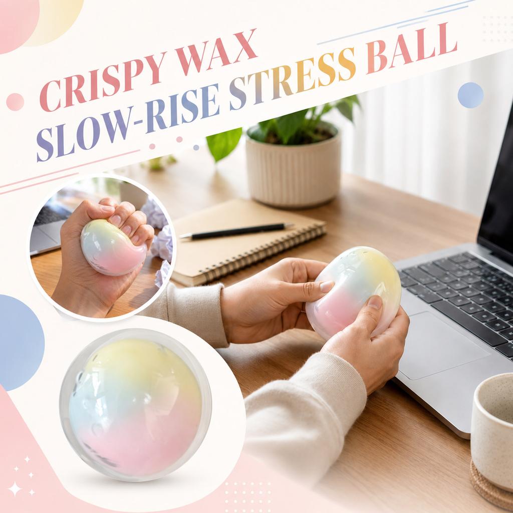 Slow Rebound Squeeze Ball Handcrafted Stress Relief Toy with Sound Control Feature for Adults and Kids Sensory Play