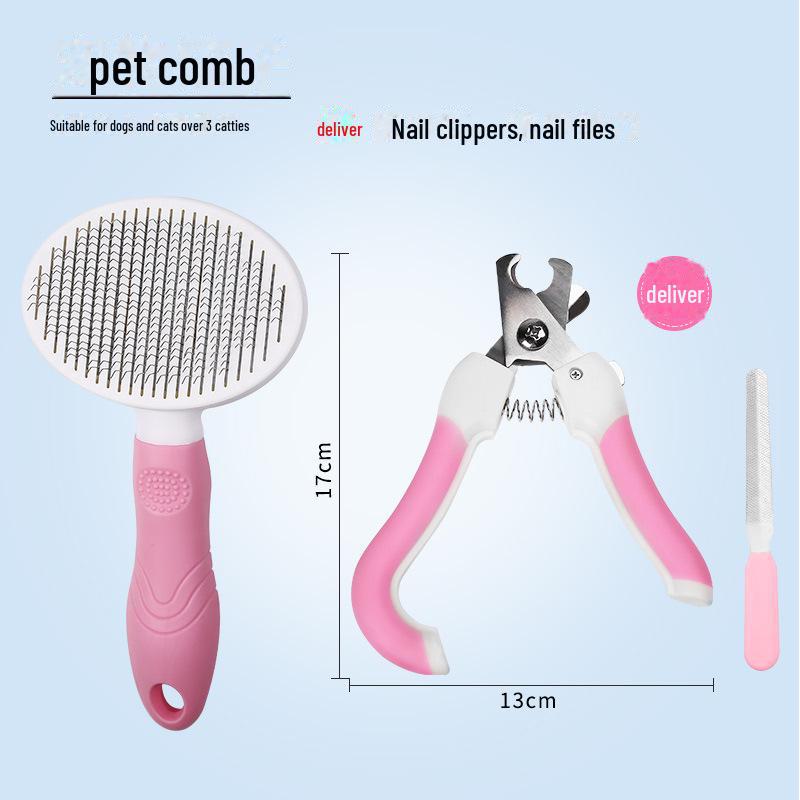 Pente para Gatos com Pelo Grosso e Autolimpeza: Remove Pelos Soltos, Agulhas de Aço Inoxidável, Massagem Confortável, Antiestático, Sem Danos.