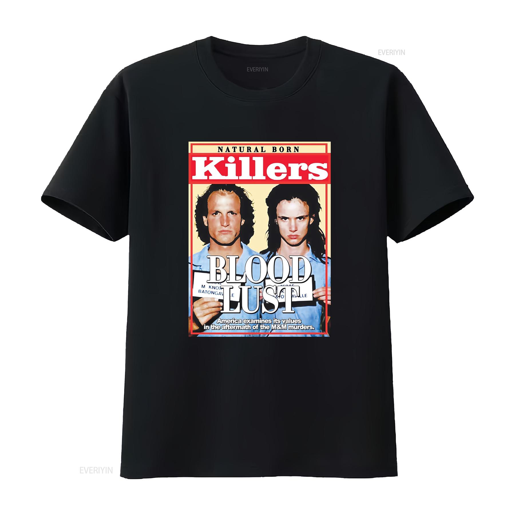 

Natural Born Killers 1994 Blood Lust Vintage Movie T Shirt Retro Style for Film Lovers vintage Washed Soft Breathable Slightly 4XL
