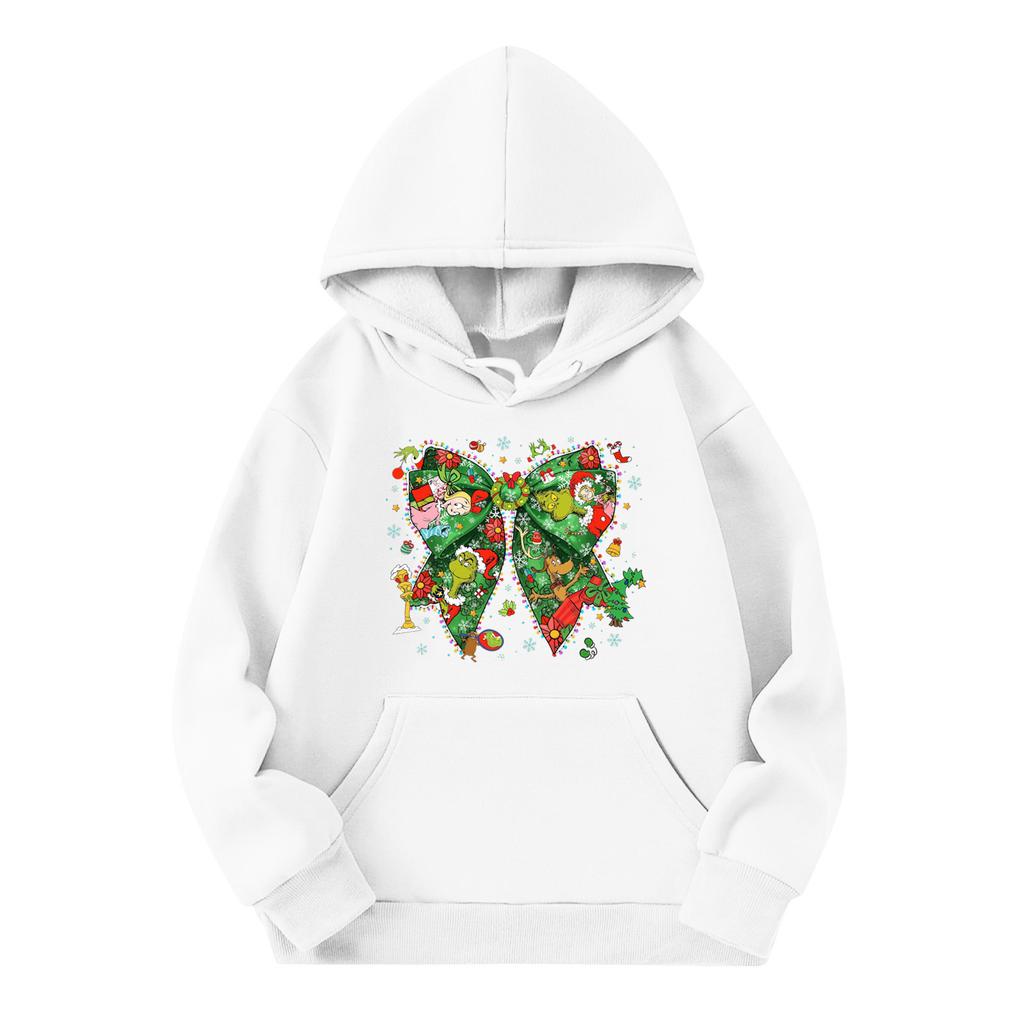 Child Fashion Lightweight Long Sleeve Pullover With Pockets  Print Hoodie