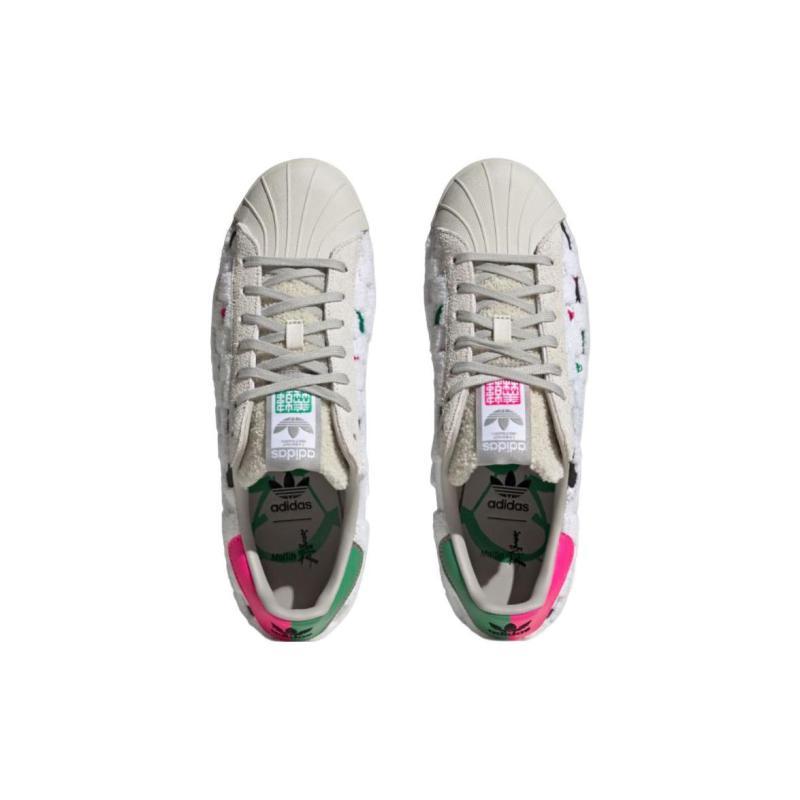 Adidas Originals Superstar 80s X Han Meilin 'White Black Green' Sneakers ID4384