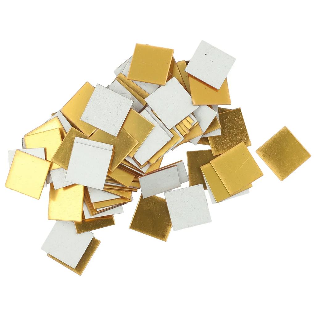 100 sztuk Samoprzylepne Mini Kwadratowe Lustrzane Mozaikowe Płytki Naklejki z Prawdziwego Szkła Łazienka DIY Rękodzieło Dekoracja Domu 10mm/20mm