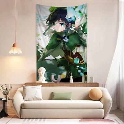 Genshin Impact Venti Colorful Tapestry Wall Hanging Cheap Hippie Wall Hanging Bohemian Wall Tapestries Mandala Wall Hanging
