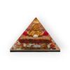 Natural Orgone Gomti Chakra Shree Yantra Pyramid with with Red & White Chirmi Seeds for Wealth, Prosperity, Success