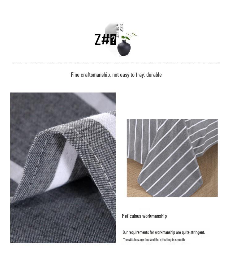 Traditional Kang Wrinkle-Resistant Coarse Cotton Bed Sheet - Soft, Thickened, and Skin-Friendly