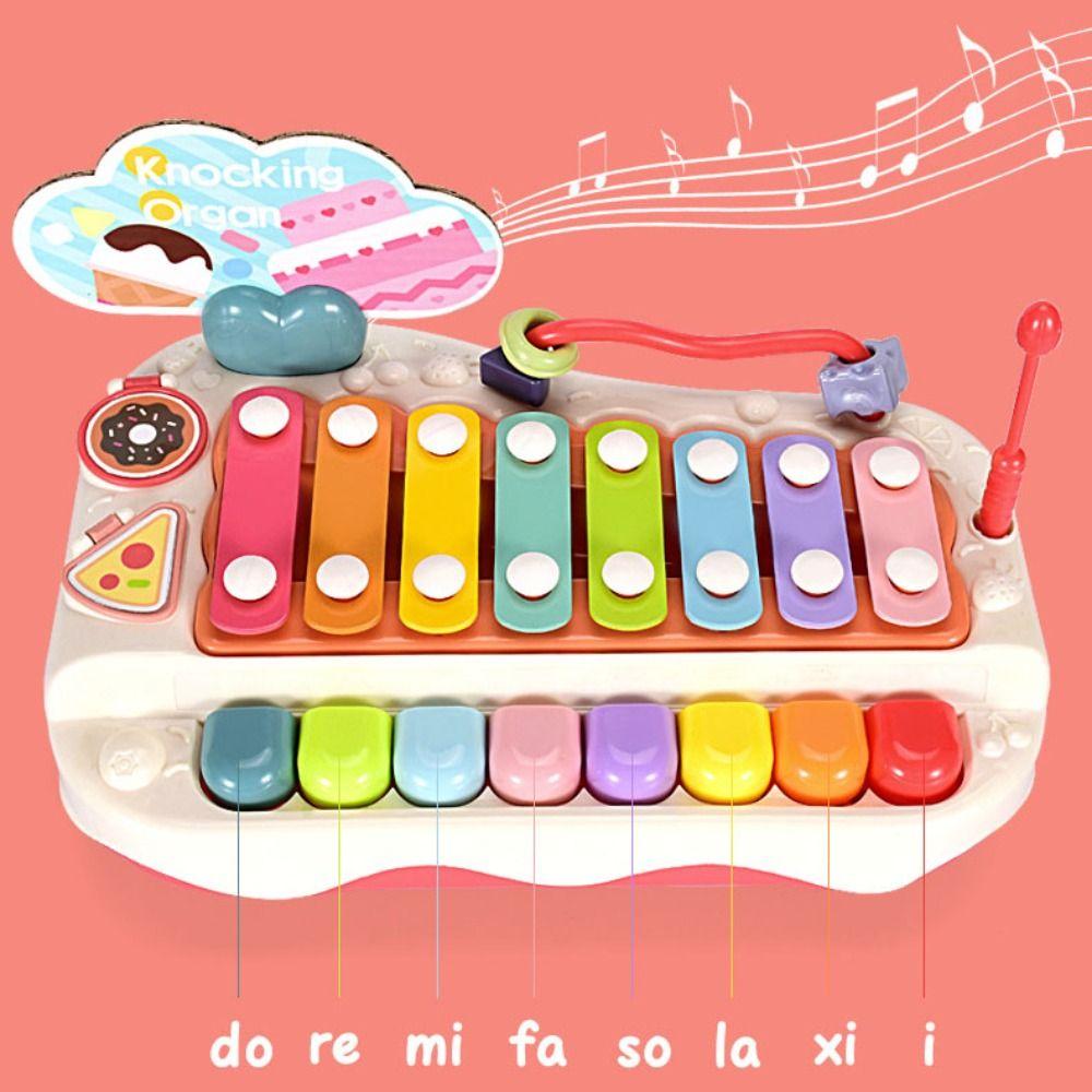 Plastics 8-note Knock Piano Toys Hand Knock Music Play Educational Games  Kindergartens Toddlers
