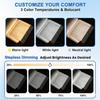 Rechargeable Flat Led Reading Book Light for Reading at Night Treasure Box Dimmable Panel Plate Lamp 3 Colors Timer Full Page Light Eye-Friendly Glow