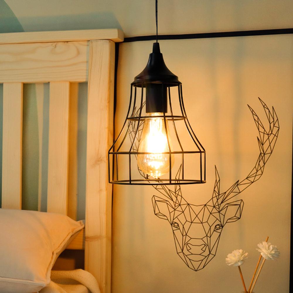 

Подвесной светильник черный на батарейках декоративный подвесной светильник металлическая клетка батарейный светильник с 6-часовым таймером (Геометрия) black чёрный