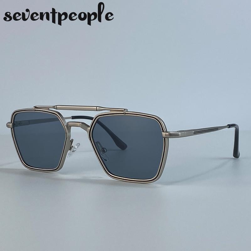 

Retro Steampunk Square Sunglasses Women Luxury Brand Trendy Metal Frame Outdoor Driving Sun Glasses Classic Shades For Lady