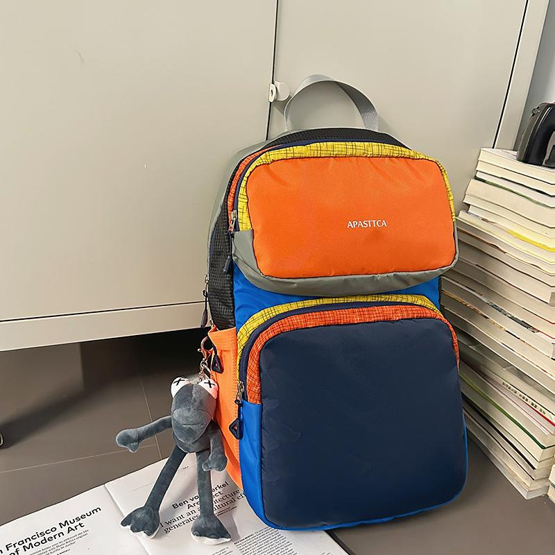 Ryggsäck med stor kapacitet Kvinnlig fritids student klass skolväska Utomhus klätterväska Pojkar rese ryggsäck