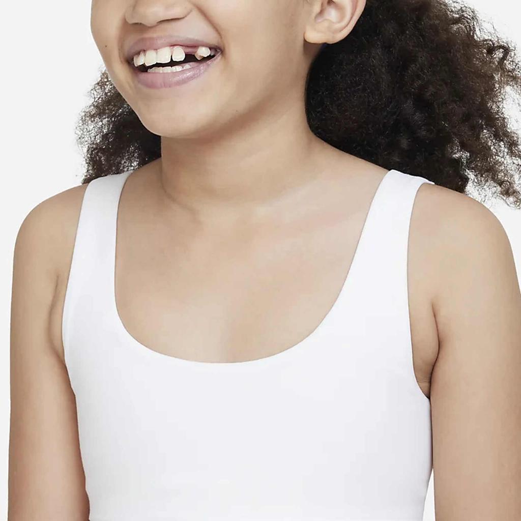 Nike Solid Color Sleeveless Sports Bra Kids Kids Underwear DX5730-100