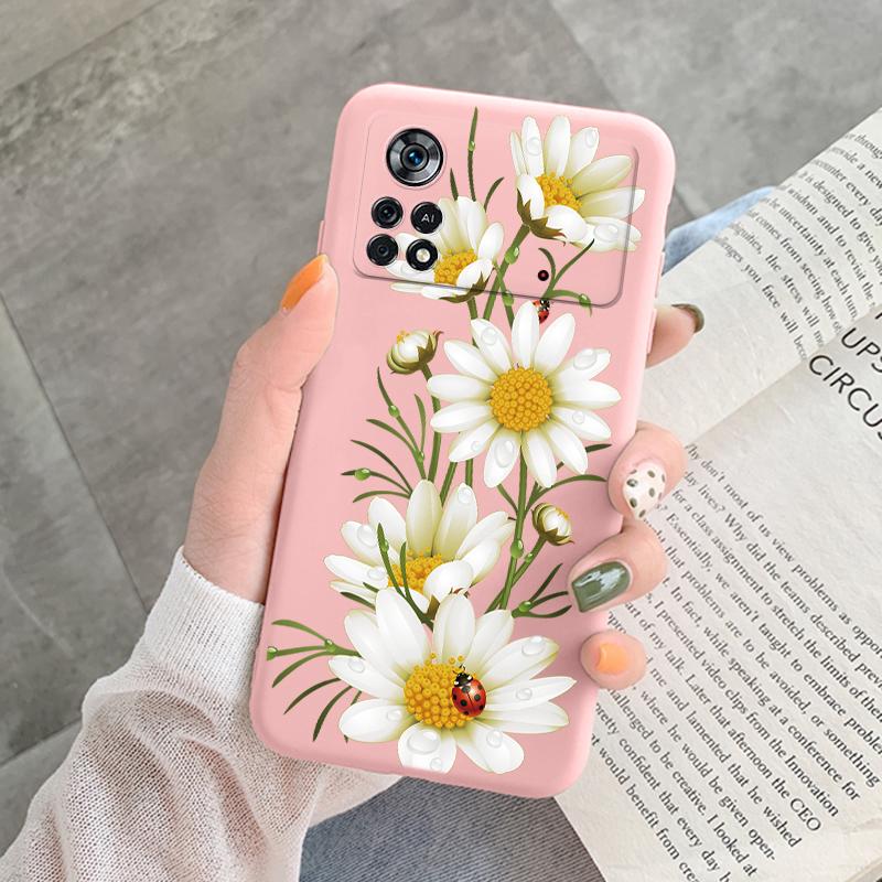 For Poco X4 Pro 5G M4Pro Cover Funda Vintage Flower Leave Protective Cover TPU Capa For Xiaomi Poco X4 Pocox4 X 4 M4 Pro Coque