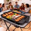 Korean Grill Meat Plate Aluminum Titanium Coating Barbecue Pan Camping Board Griddle for Outdoor Cassette Stove and Induction