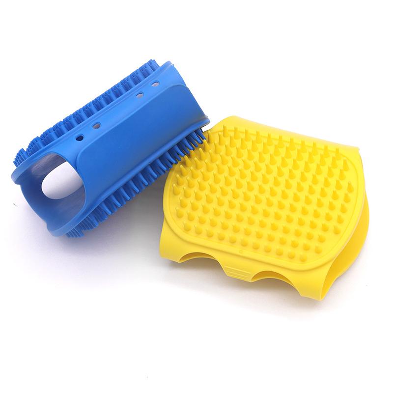 Double Sided Silicone Dog Brush Comb Soft and Comfortable Hair Fur Grooming Massage Gloves Pet Bath Supplies