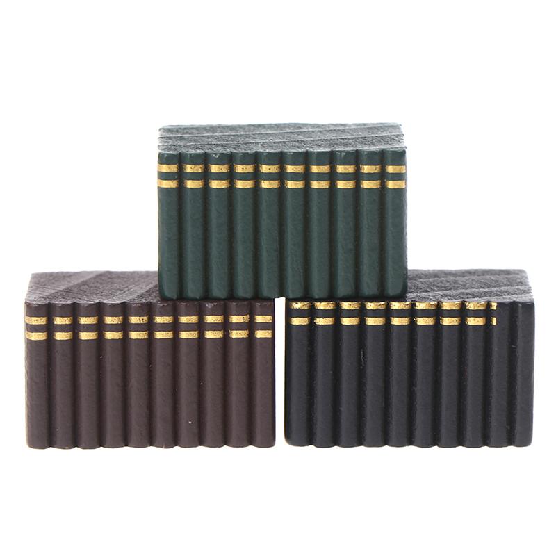 1:12 Dollhouse Miniature Wooden Book Model Accessories For Furniture Decor Toys