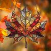 Acrylic Maple Leaves Window Hanging Wall Decorations Pendant Autumn Decor Maple Leaves Stained Fall Decoration Acrylic Wall Art
