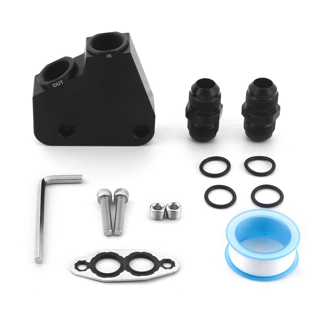 Schwarzer Ölkühlungsadapter für Corvette C5 C6 C7 LS1 LS2 LS3 LS6 LS7 für GM für CK 99-07 BK