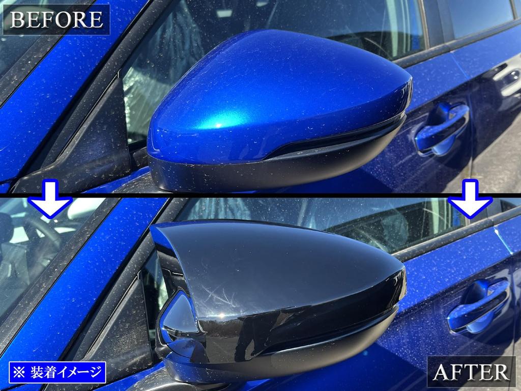[BRIGHTZ] Türspiegelabdeckungen, Schwarz, für Honda Civic FL1/FL4 [MIR-SID-371]